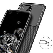 Husa Samsung Galaxy S20 Ultra Techsuit CarbonFiber, negru