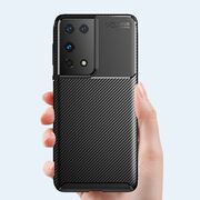 Husa Samsung Galaxy S21 Ultra 5G Techsuit CarbonFiber, negru