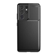Husa Samsung Galaxy S21 Ultra 5G Techsuit CarbonFiber, negru