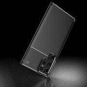 Husa Samsung Galaxy S22 Ultra 5G Techsuit CarbonFiber, negru