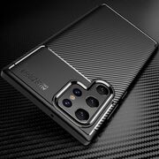 Husa Samsung Galaxy S22 Ultra 5G Techsuit CarbonFiber, negru