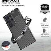 Husa Samsung Galaxy S24 Ultra Techsuit CarbonFiber, negru