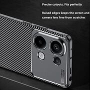 Husa Xiaomi Poco X6 Pro Techsuit CarbonFiber, negru