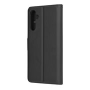 Husa pentru  Samsung Galaxy A34 5G tip carte cu inchidere magnetica, compartimente pentru carduri si functie stand, negru