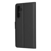 Husa pentru  Samsung Galaxy A54 5G tip carte cu inchidere magnetica, compartimente pentru carduri si functie stand, negru