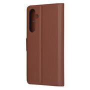 Husa pentru  Samsung Galaxy S23 FE tip carte cu inchidere magnetica, compartimente pentru carduri si functie stand, maro