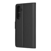 Husa pentru  Samsung Galaxy S24+ Plus tip carte cu inchidere magnetica, compartimente pentru carduri si functie stand, negru