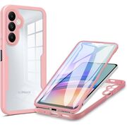 Pachet 360: Husa cu folie integrata pentru Samsung Galaxy A55 Cover360 fata / spate - roz