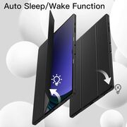 Husa pentru Samsung Galaxy Tab S8 Ultra 14.6 inch Soft Shell UltraSlim tip stand, functie sleep/wake-up si slot pentru S-Pen, negru
