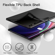 Husa pentru Samsung Galaxy Tab S8 Ultra 14.6 inch Soft Shell UltraSlim tip stand, functie sleep/wake-up si slot pentru S-Pen, negru