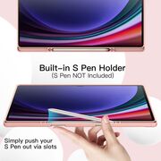 Husa pentru Samsung Galaxy Tab S10 Ultra / S9 Ultra 14.6 inch Soft Shell UltraSlim tip stand, functie sleep/wake-up si slot pentru S-Pen, rose gold