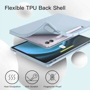 Husa pentru Samsung Galaxy Tab S10 Ultra / S9 Ultra 14.6 inch Soft Shell UltraSlim tip stand, functie sleep/wake-up si slot pentru S-Pen, sky blue