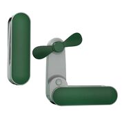 Ventilator portabil birou silentios cu baterie Techsuit TF1, verde