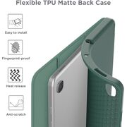 Husa pentru  Samsung Galaxy Tab A9 Plus Soft Shell cu functie wake-up/sleep si compartiment pentru stylus, tip stand - Verde