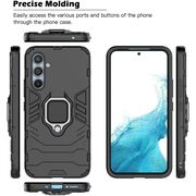 Husa pentru Realme C65 cu inel Armor Kickstand Tough Rugged Cover, negru