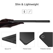 Husa pentru  Samsung Galaxy Tab A9 Plus Soft Shell cu functie wake-up/sleep si compartiment pentru stylus, tip stand - Negru