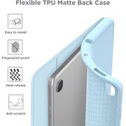 Husa pentru Samsung Galaxy Tab S6 Lite 10.4 inch 2024 / 2022 / 2020 Soft Shell cu functie wake-up/sleep si compartiment pentru S-Pen, tip stand, sky blue