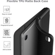 Husa pentru  Samsung Galaxy Tab A9 Plus Soft Shell cu functie wake-up/sleep si compartiment pentru stylus, tip stand - Negru