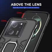 Husa pentru Xiaomi 13T / 13T Pro cu inel Armor Kickstand Tough Rugged Cover, (negru)