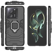 Husa pentru Xiaomi 13T / 13T Pro cu inel Armor Kickstand Tough Rugged Cover, (negru)