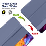 Husa pentru Samsung Galaxy Tab S6 Lite 10.4 inch 2024 / 2022 / 2020 Soft Shell cu functie wake-up/sleep si compartiment pentru S-Pen, tip stand, emollient purple