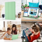 Husa pentru Samsung Galaxy Tab S6 Lite 10.4 inch 2024 / 2022 / 2020 Soft Shell cu functie wake-up/sleep si compartiment pentru S-Pen, tip stand, verde deschis