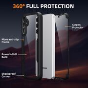 Pachet 360: Husa cu folie integrata pentru Samsung Galaxy A25 Cover360 fata / spate - negru