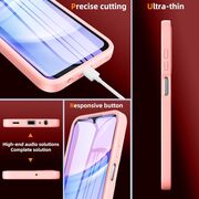 Pachet 360: Husa cu folie integrata pentru  Samsung Galaxy A15 Cover360 fata / spate - roz / transparent