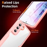 Pachet 360: Husa cu folie integrata pentru Samsung Galaxy S21 FE Cover360 fata / spate - roz