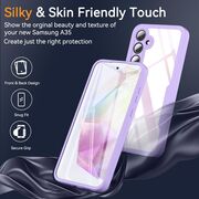 Pachet 360: Husa cu folie integrata pentru  Samsung Galaxy A35 Cover360 fata / spate - mov