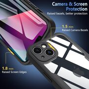 Pachet 360: Husa cu folie integrata pentru iPhone 13 Cover360 fata spate - negru / transparent