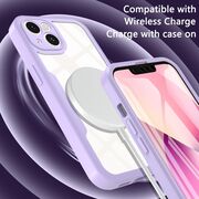 Pachet 360: Husa cu folie integrata pentru iPhone 14 Cover360 fata spate - mov / transparent