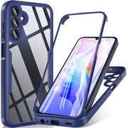 Pachet 360: Husa cu folie integrata pentru Samsung Galaxy A25 Cover360 fata / spate - blue