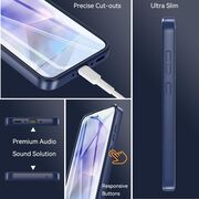 Pachet 360: Husa cu folie integrata pentru  Samsung Galaxy A35 Cover360 fata / spate - roz