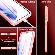 Pachet 360: Husa cu folie integrata pentru Samsung Galaxy S21 FE Cover360 fata / spate - roz
