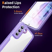 Pachet 360: Husa cu folie integrata pentru Samsung Galaxy S21 FE Cover360 fata / spate - mov