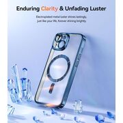 Husa pentru iPhone 13 cu MagSafe Sparkle Glare Detachable Layer, cu protectie lentile - albastru / transparent