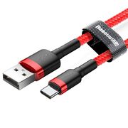 Cablu de date USB Type-C Baseus, 2A, 2m, rosu, CATKLF-F09