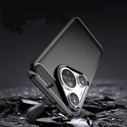 Husa pentru Huawei Pura 70 Carbon Silicone, negru