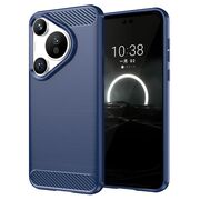 Husa pentru Huawei Pura 70 Carbon Silicone, navy blue