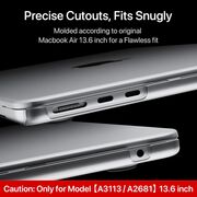 Carcasa pentru MacBook Air 13 2025 / 2024 / 2022 M4, M3, M2 Hard Shell Frost, transparent mat