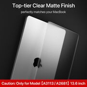 Carcasa pentru MacBook Air 13 2025 / 2024 / 2022 M4, M3, M2 Hard Shell Frost, transparent mat