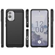 Husa pentru Nokia X30 Liquid Carbon Silicone, negru