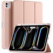 Husa pentru Apple iPad Pro 11" (2024) cu functie wake-up/sleep si compartiment pentru Apple Pen, tip stand, rose gold