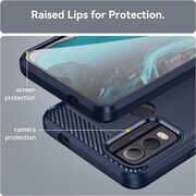 Husa pentru Nokia C22 Liquid Carbon Silicone, navy blue