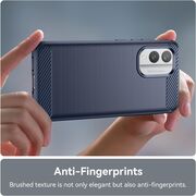 Husa pentru Nokia X30 Liquid Carbon Silicone, navy blue