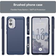 Husa pentru Nokia X30 Liquid Carbon Silicone, navy blue
