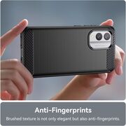 Husa pentru Nokia X30 Liquid Carbon Silicone, negru