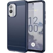 Husa pentru Nokia X30 Liquid Carbon Silicone, navy blue