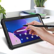 [Pachet 360°] Husa + folie din sticla pentru  Lenovo Tab M10 Plus 10.6 inch (3rd gen) TB-125F, TB-128F Rugged Heavy Duty - negru
